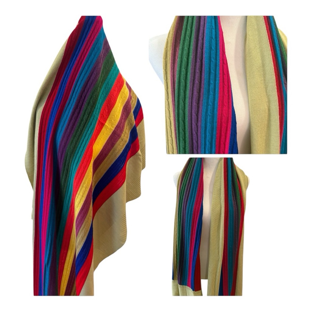 Colorful Striped Knit Scarf - 🧣 - NEW - Picture 1 of 7